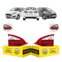 Par Lanterna Tampa Ford New Fiesta Sedan 2014 2015 2016 2017 Ambos Lados Cristal
