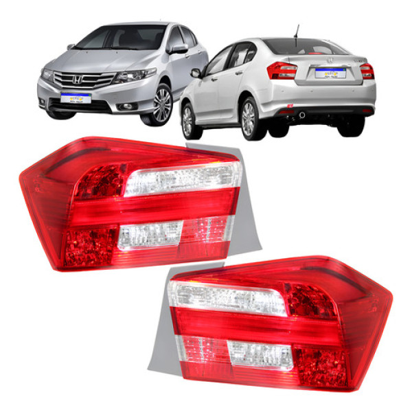 Lanterna Honda City 2013 2014 Traseira Novo Par