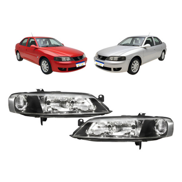 Farol Chevrolet Vectra 1999 A 2005 Par Novo Mascara Negra Direito Farol Chevrolet Vectra 1999 A 2005 Par Novo Mascara Negra Direito