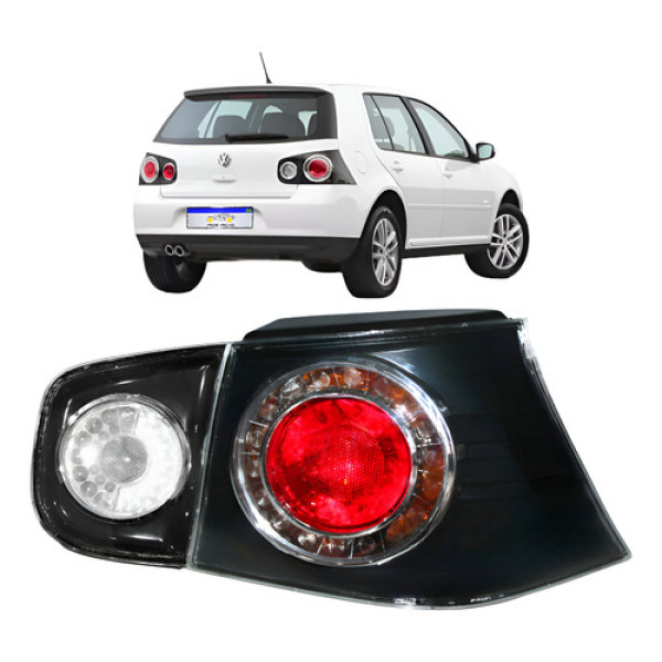 Lanterna Volkswagen Golf 2008 2009 2010 2011 2012 2013 L.d Direito Preto