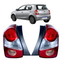 Par Lanterna Toyota Etios 2013 2014 2015 2016 A 2021 Ré Rosa Ambos Lados Vermelho