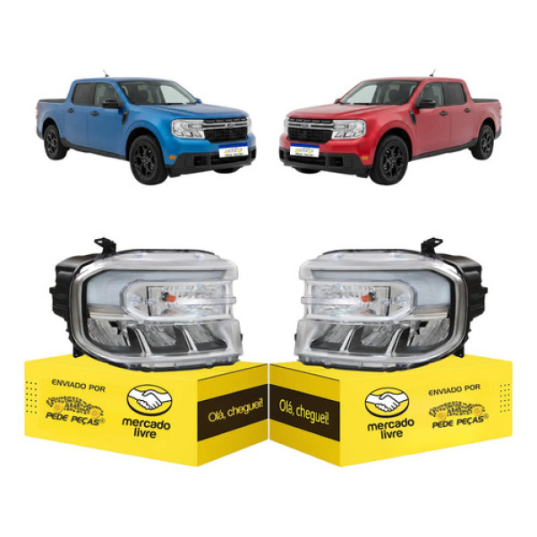 Par Farol Sinaleira Ford Maverick 2022 2023 2024 C/led Ambos Lados
