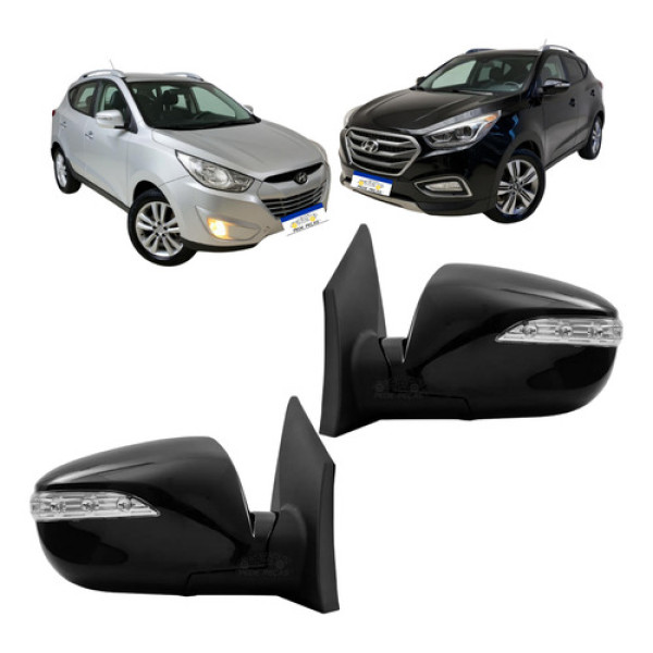 Retrovisor Hyundai Ix35 2010 2011 A 2014 Par Elétrico C/led