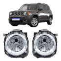 Farol Jeep Renegade 2015 2016 2017 2018 A 2021 Cromado Novo