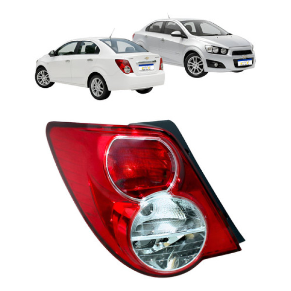 Lanterna Chevrolet Sonic Sedan 2014 2013 2014 Lt Ltz L.e - Esquerdo/motorista - Vermelho