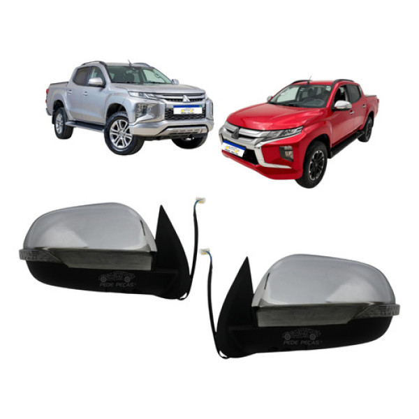 Retrovisor Mitsubishi Triton 2021 A 2025 Par C/pisca