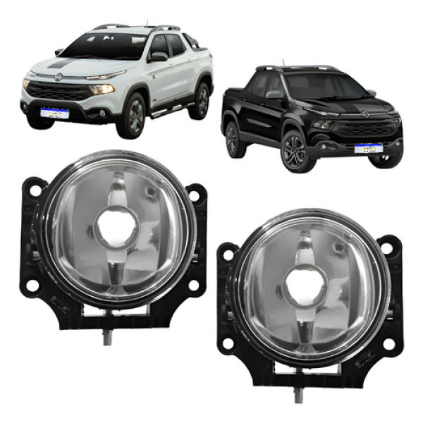 Farol Milha Fiat Toro 2016 2017 2018 2019 2020 2021 Par Novo Cristal
