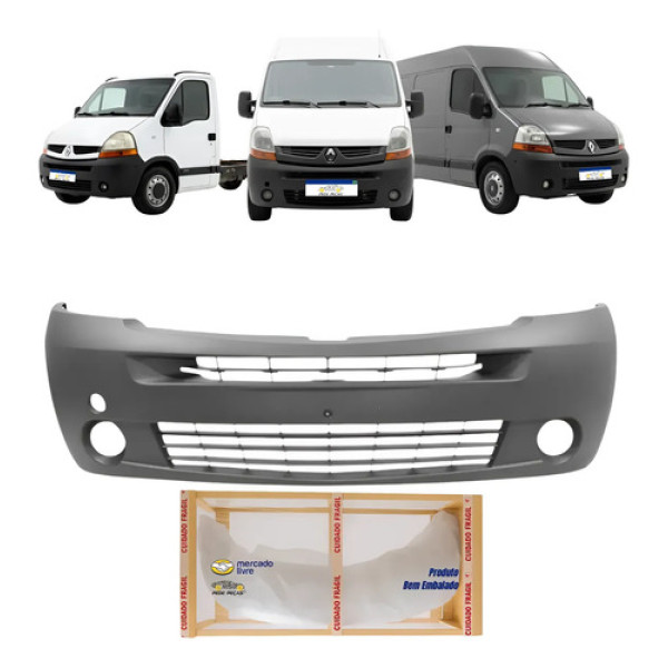 Parachoque Dianteiro Renault Master 2009 2010 2011 2012 2013 Preto