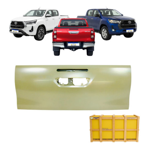 Tampa Traseira Toyota Hilux 2016 2017 2018 2019 2020 2021  Cinza
