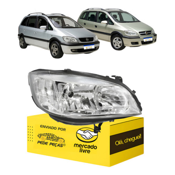 Farol Gm Zafira 2001 2002 03 04 05 06 07 08 09 10 11 2012 Ld Direito/passageiro