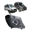 Farol Mercedes Sprinter 2017 A 2019 Manual Mascara Cinza