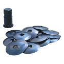 Borração Parachoque Ford F1000 1993 A 1995 C/ Kit Fixação