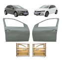Par Porta Dianteira Volkswagen Polo 2017 18 19 20 21 A 2026 Dianteira Ambos Lados Cinza Para Pintura