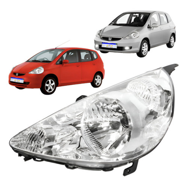 Farol Honda Fit 2003 2004 2005 2006 2007 2008 Novo Le Esquerdo Farol Honda Fit 2003 2004 2005 2006 2007 2008 Novo Le Esquerdo
