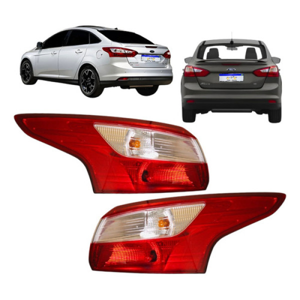 Par Lanterna Traseira Ford Focus Sedan Se Titanium 2014 2015