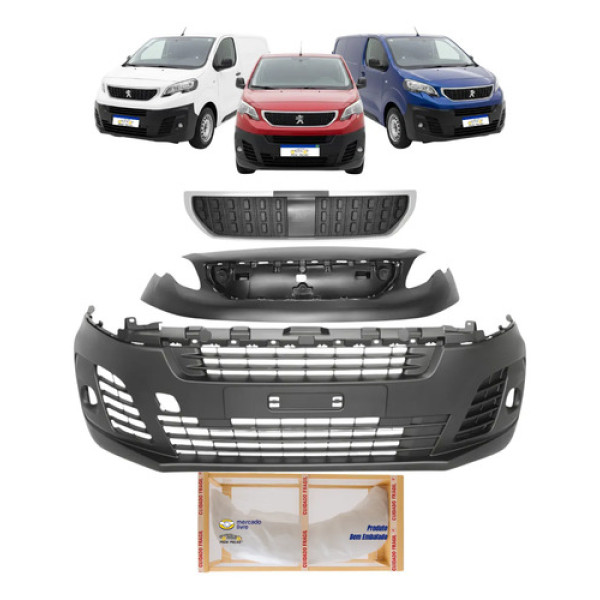 Kit Parachoque Peugeot Expert C/grade 2018 2019 A 2024 Novo Preto