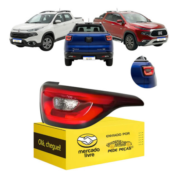 Lanterna Traseira Fiat Toro 2016 2017 A 2025 C/ Led Novo 