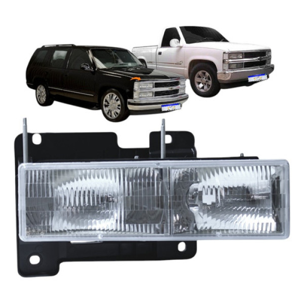 Farol Gm Silverado Foco Duplo 1993 94 95 96 97 98 A 2001