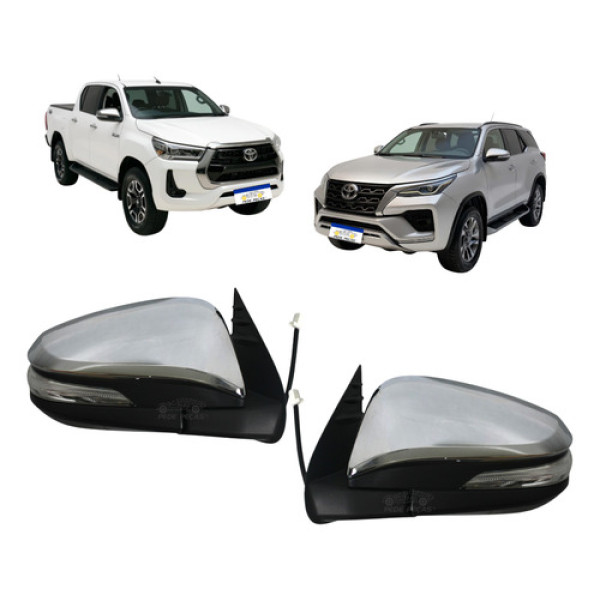 Par Retrovisor Eletrico Toyota Hilux 2016 A 2025 C/pisca