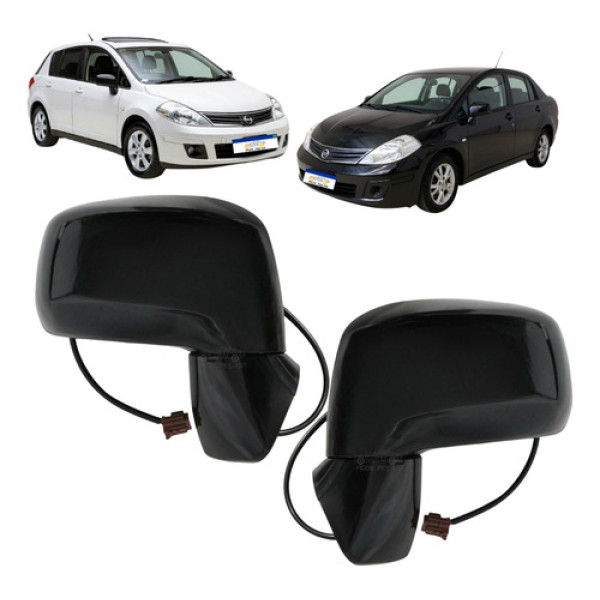 Par Retrovisor Nissan Tiida 2008 A 2013 Elétrico Sl S Novo