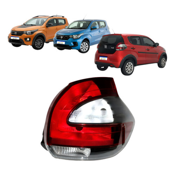 Lanterna Direita Mobi 2017 2018 2019 2020 2021 22 23 A 2026 - Direito/passageiro - Vermelho