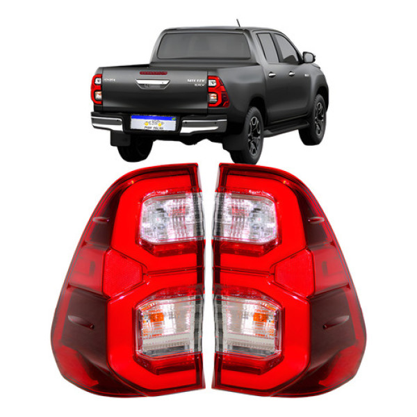 Lanterna Toyota Hilux 2021 2022 2023 Traseira Nova Par Direito Vermelho