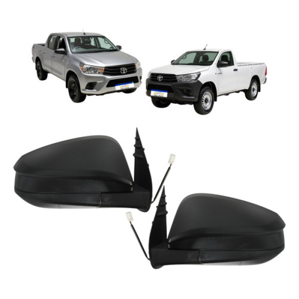 Retrovisor Elétrico Hilux 2016 A 2025 Preto Texturizado  Retrovisor Elétrico Hilux 2016 A 2025 Preto Texturizado