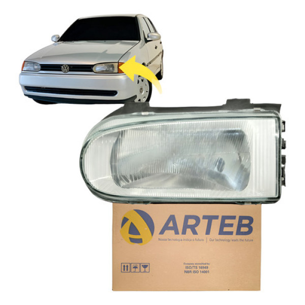 Farol Volkswagen Gol G2 1995 1996 1997 1998 1999 Le Arteb  Esquerdo
