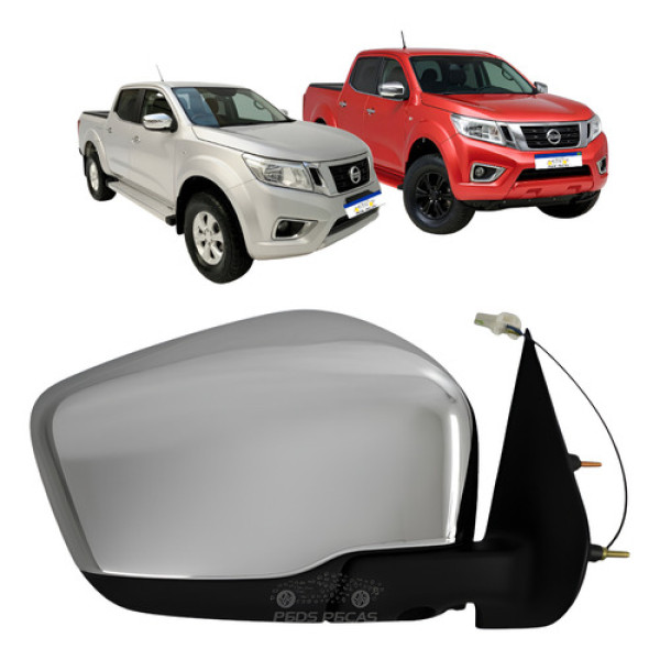 Retrovisor Ld Cromado Nissan Frontier 2017 A 2022 S/ Pisca 