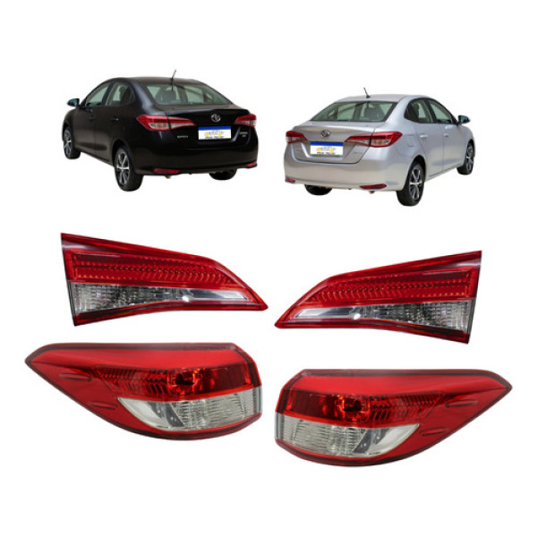 Jogo Lanterna Toyota Yaris Sedan 2019 A 2025 Canto E Tampa