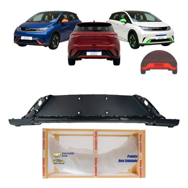 Spoiler Traseiro Byd Dolphin 2023 2024 2025 2026 Gs Ev Preto