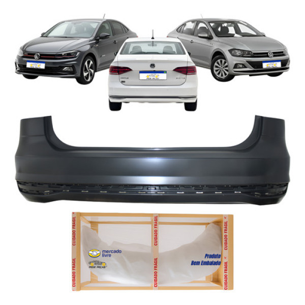 Parachoque Traseiro Virtus 2017 18 19 20 21 2022 Comfortline