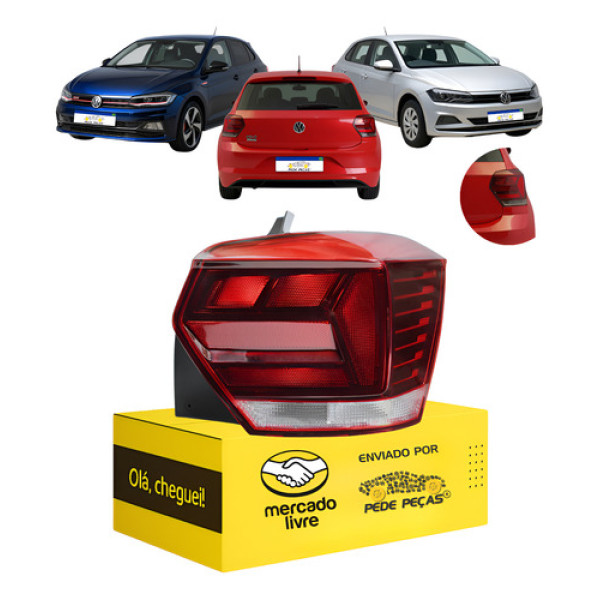 Lanterna Vw Polo 2018 2019 2020 2021 2022 Sinaleira L.d Direito/passageiro Vermelho