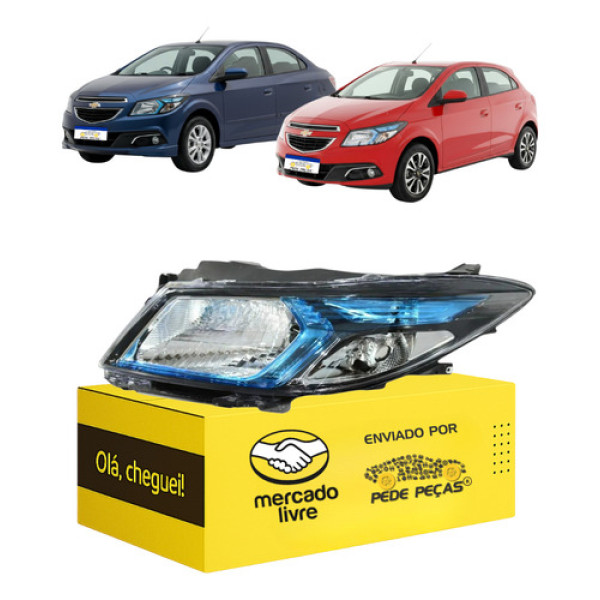 Farol Chevrolet Onix 2013 2014 2015 2016 Dianteiro Novo