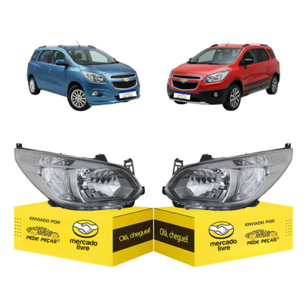 Par Farol Gm Spin 2012 13 14 15 16 17 2018 Cromomix C/avaria Ambos Lados