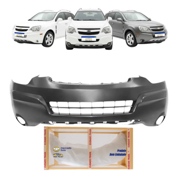 Parachoque Gm Captiva 2008 09 10 11 12 13 14 15 16 2017 Novo Preto Liso Para Pintura