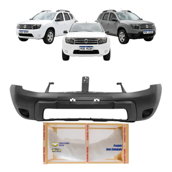 Parachoque Dianteiro Renault Duster 2011 2012 A 2015 S/furo Preto Para Pintura