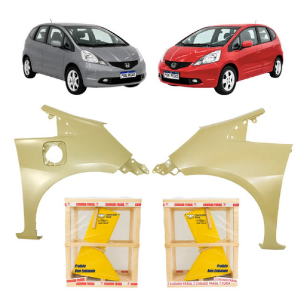 Par Paralama Honda Fit 2009 2010 2011 A 2012 Dx Exl Novo