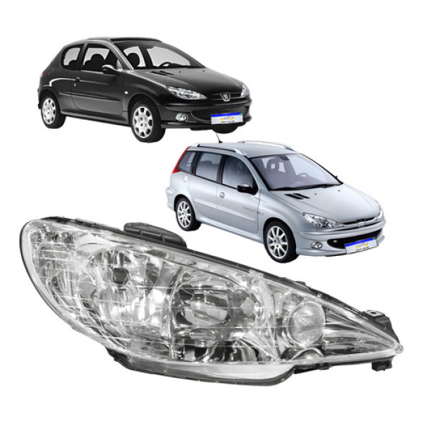 Farol Peugeot 206 2000 2001 2002 2003 2004 2005 2006 A 10 Ld