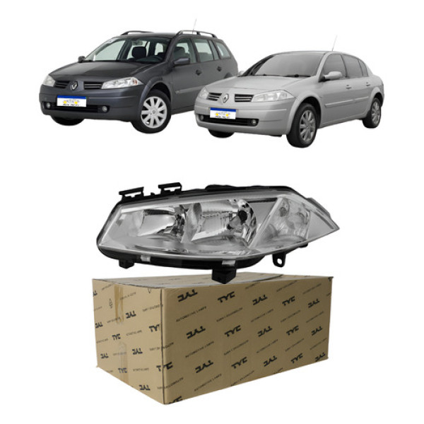 Farol Esquerdo Renault Megane 2006 A 2013 Lado Motorista Esquerdo/motorista Farol Esquerdo Renault Megane 2006 A 2013 Lado Motorista Esquerdo/motorista