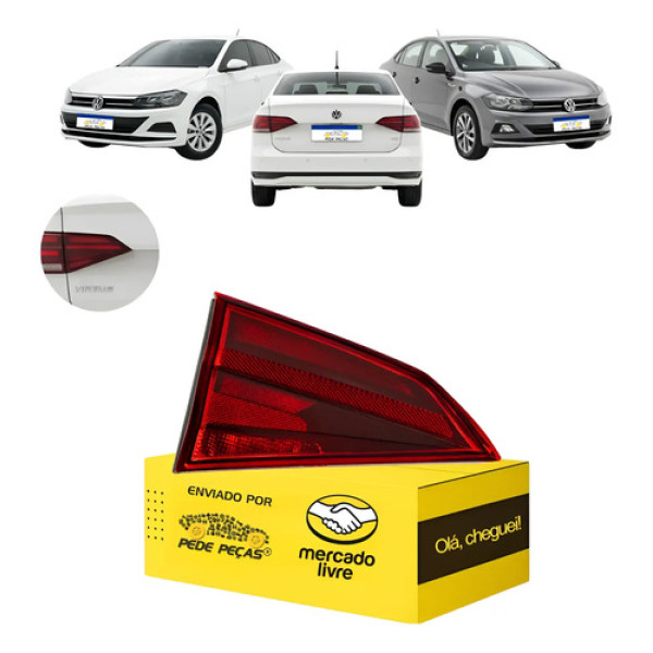 Lanterna Traseira Tampa Vw Virtus 2017 18 19 20 21 2022 Le Esquerdo/motorista