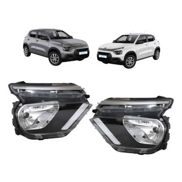 Par Farol Citroen C3 2022 2023 2024 2025 2026 Sem Led Novo - Ambos Lados