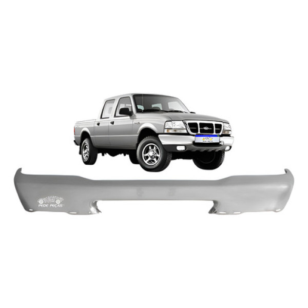 Parachoque Dianteiro Ford Ranger 1998 1999 A 2004 Sem Furo Cromado