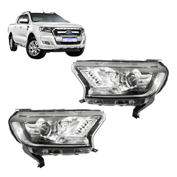 Par Farol Ford Ranger 2017 2018 2019 2020 2021 2022 23 Novo Ambos Lados