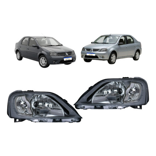 Par Farol Renault Logan 2007 2008 2009 A 2013 Macara Cinza