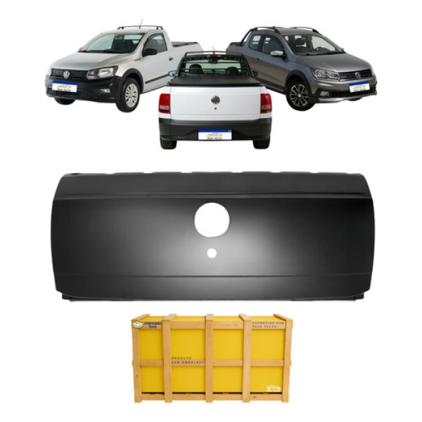 Tampa Caçamba Vw Saveiro G7 2017 2018 2019 2020 2021 22 2023 Preto