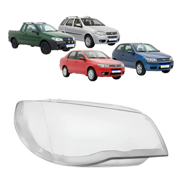 Lente Farol Direita Palio Sapao Siena Strada 2005 A 2017 Direito/passageiro