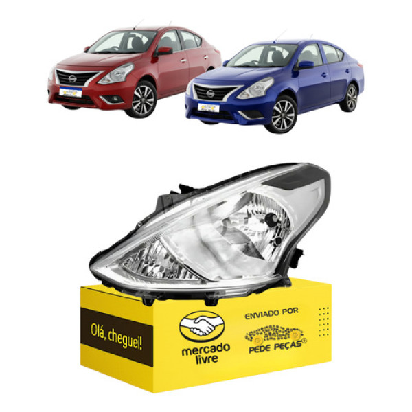 Farol Nissan Versa 2015 2016 2017 2018 2019 2020 2021 Le Esquerdo/motorista