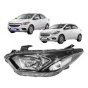 Farol Chevrolet Onix Prisma 2017 A 2021 Friso Cromado Led Le