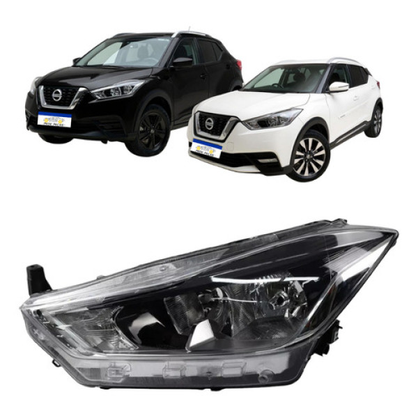 Farol Esquerdo Nissan Kicks 2017 2018 2019 A 2021 Com Led  